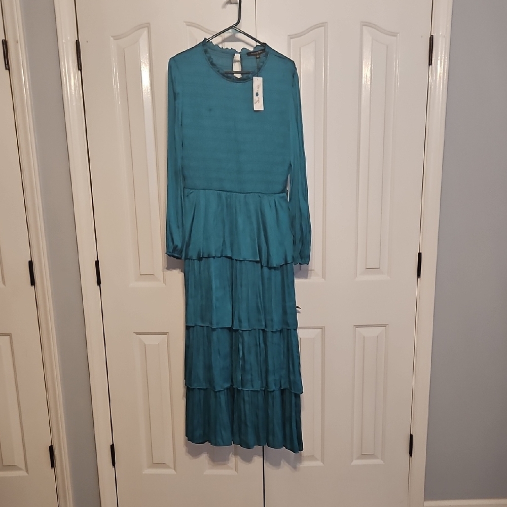 NWT Vici Elegant Teal Long Sleeve Dress